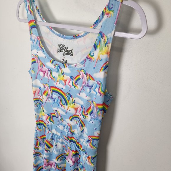 Lisa Frank Rainbow Unicorn Skater Dress Pastel Goth - Picture 4 of 9